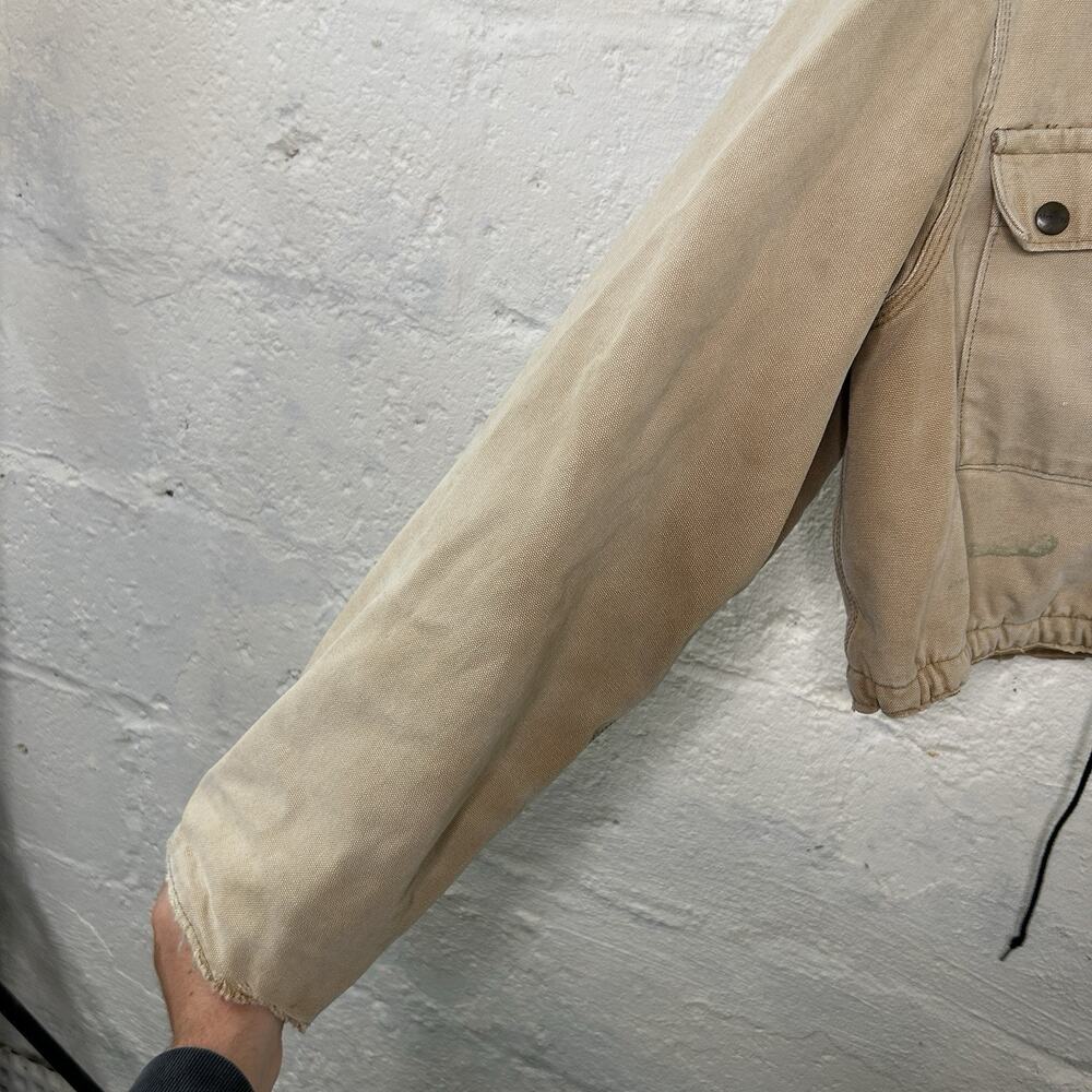 Vintage Carhartt Wool-Lined Cropped Duster Coat “Sand” - Picture 6 of 14